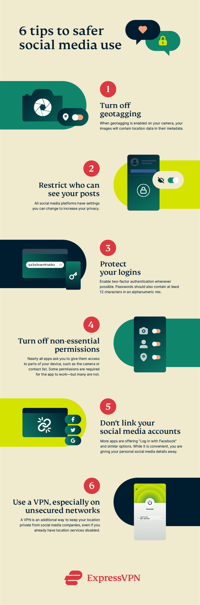 6 Tips To Safer Social Media Use Infographic Blog1 Scaled