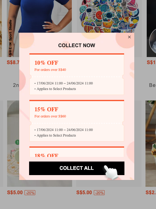 Shein Pop Up Ads