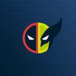 Deadpool and Wolverine logo against a blue gradient background