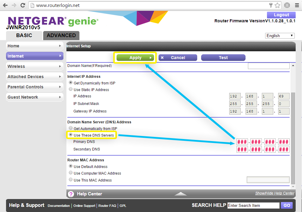 How to set up DNS on a Netgear Router