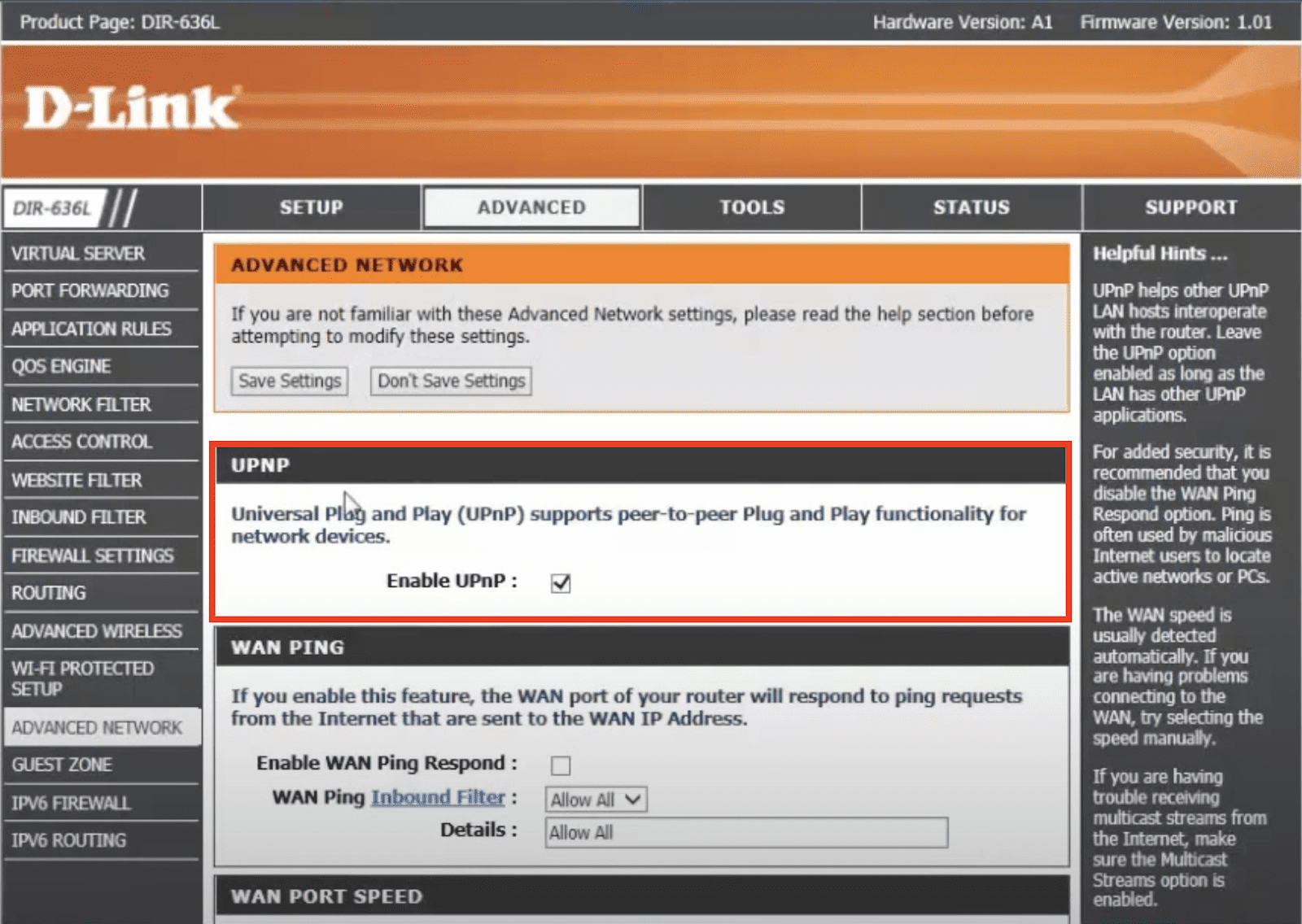 Enable Or Disable UPnP