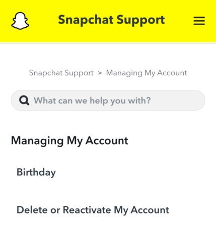 Snapchatアカウントを永久に削除する方法