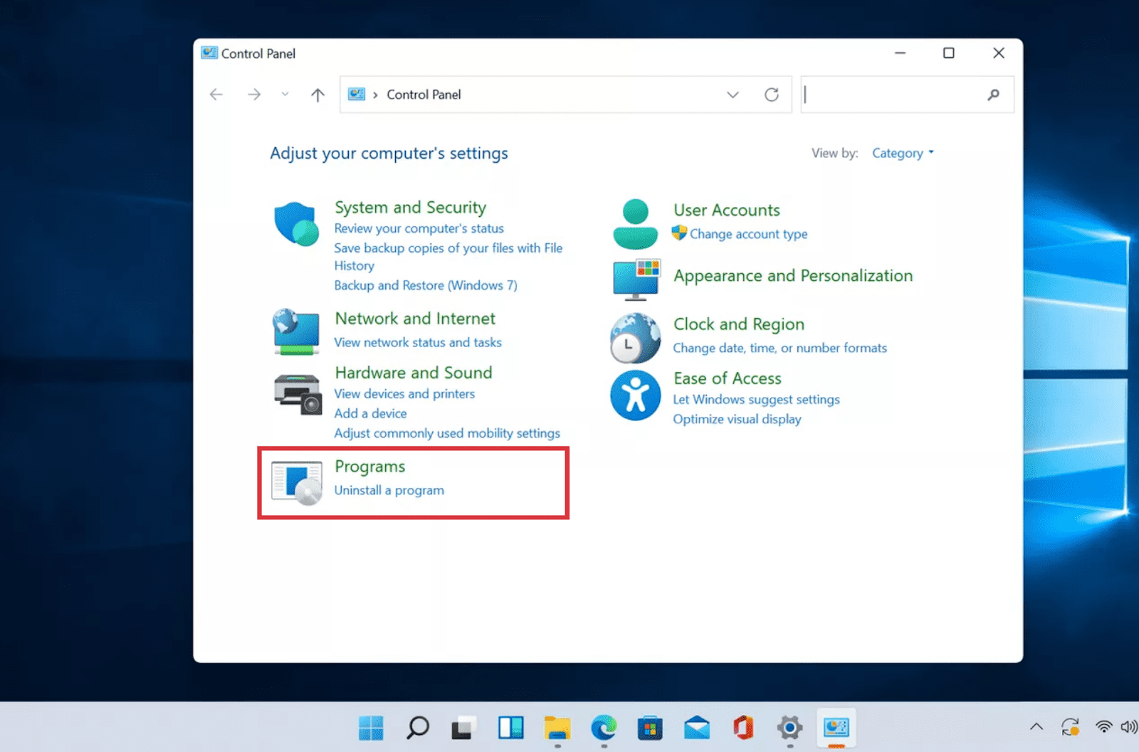 Open The Control Panel