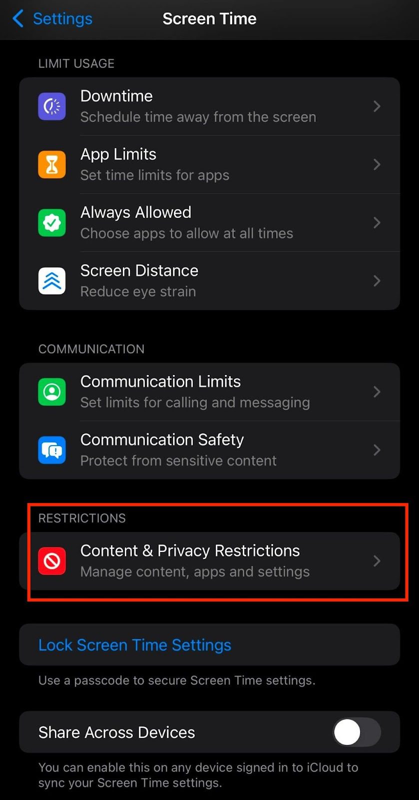 Use Screen Time To Restrict Websites