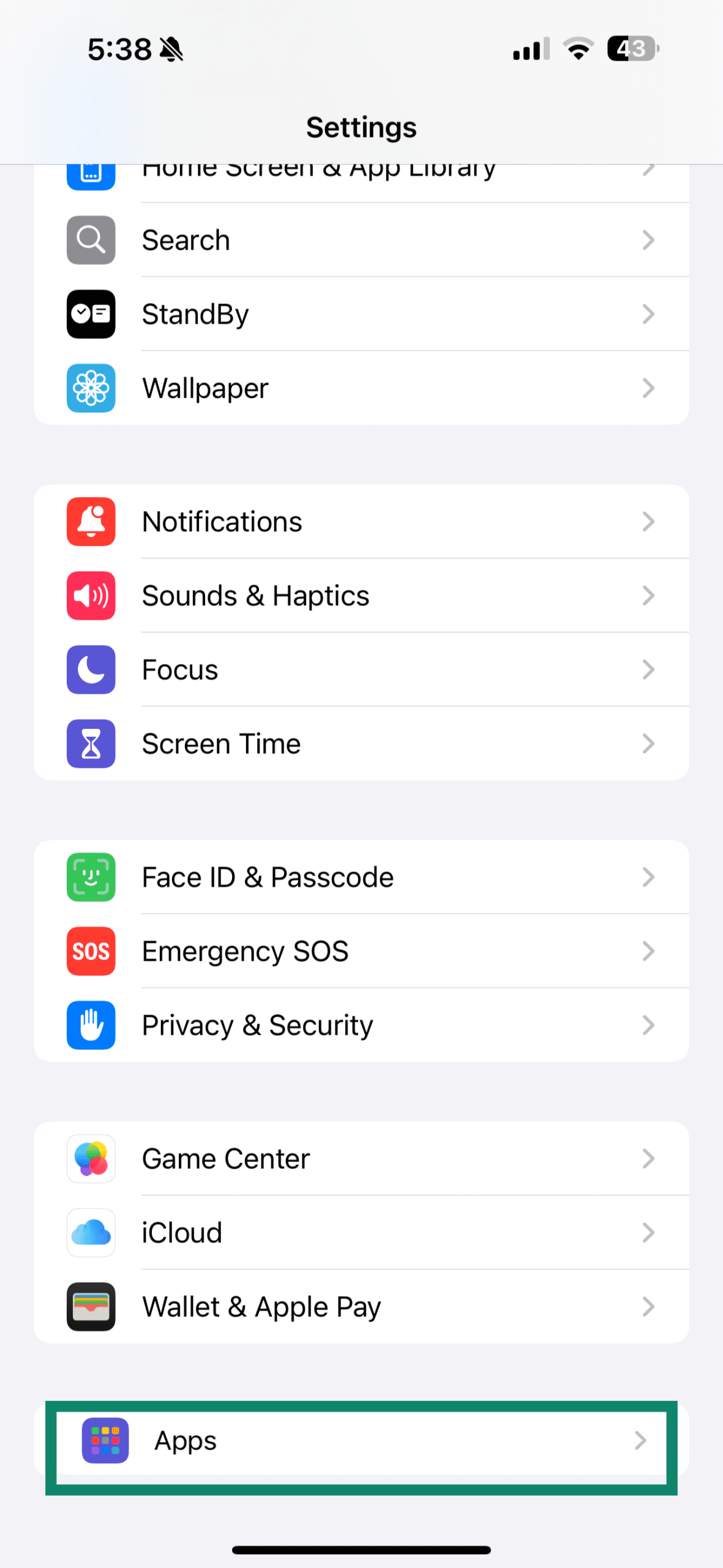 iPhone home screen showing Settings app and Privacy & Security section in iOS Settings.