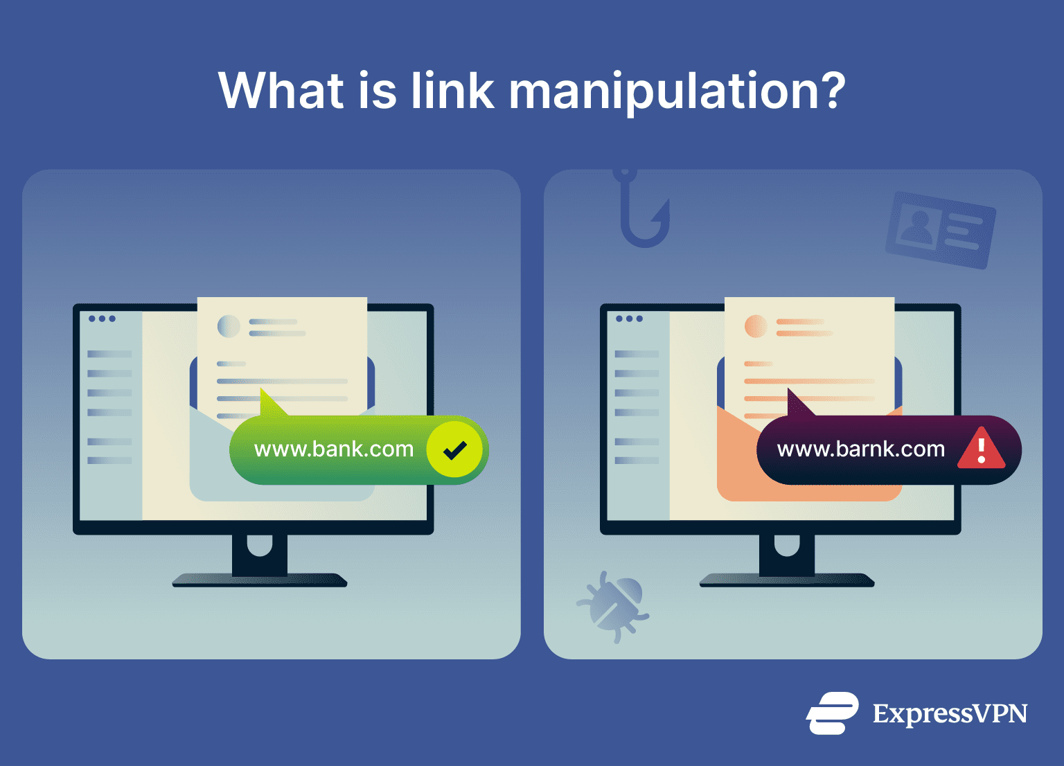 Illustration showing how link manipulation works
